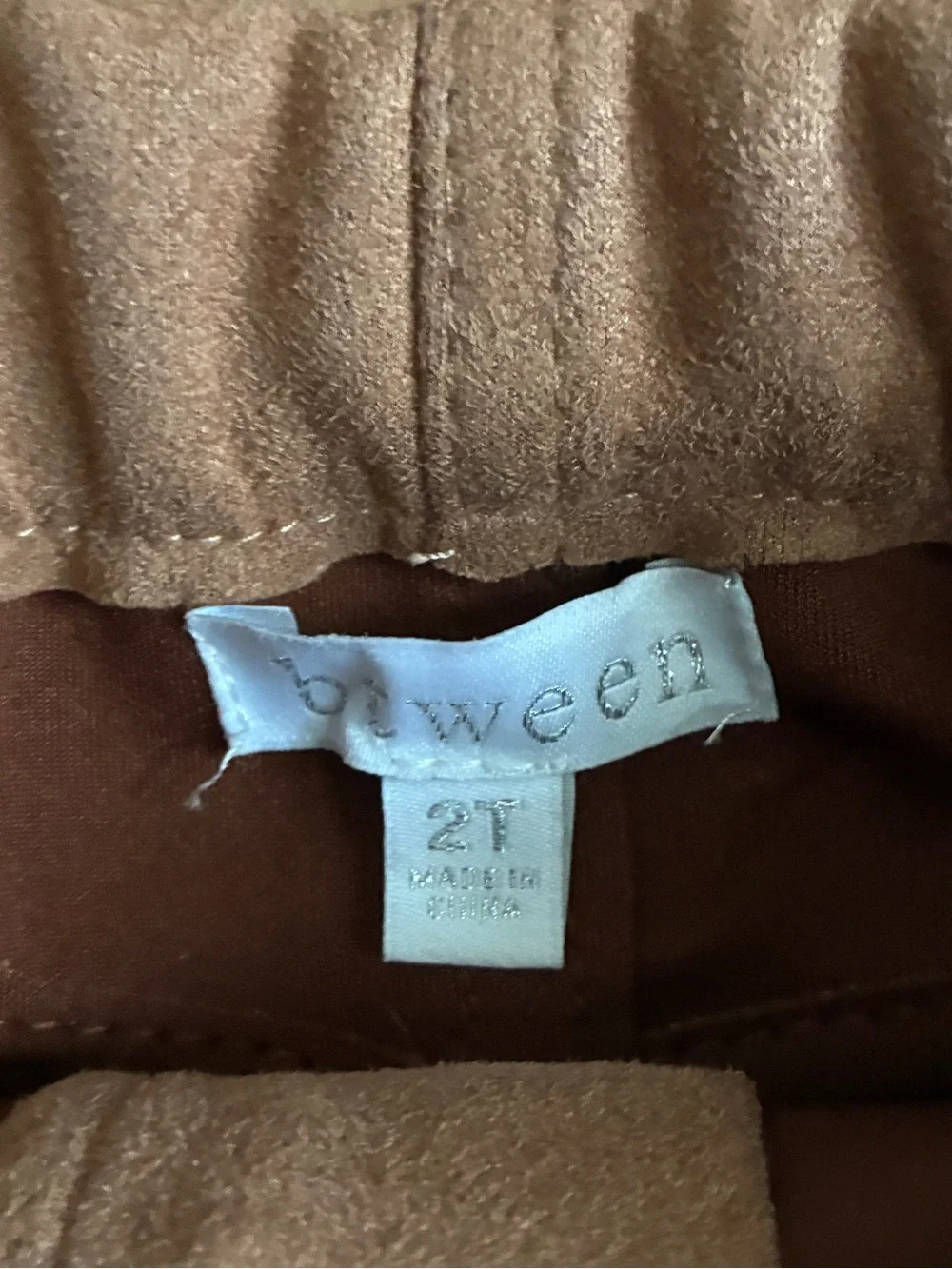 Btween Girls Faux Suede 2-Piece Jacket & Skirt Set Brown 2T